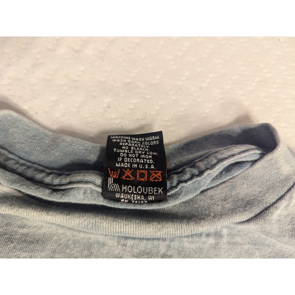 Harley Davidson Owners Grp VTG Made USA Men Lrg Blue T-Shirt Patriotic USA Eagle - Picture 5 of 8